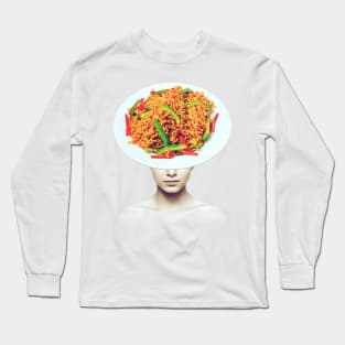 Noodles head portrait Long Sleeve T-Shirt